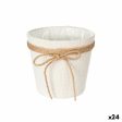 Cache-pot Lien Blanc Tissu 16 x 15 x 16 cm (24 Unités) Online