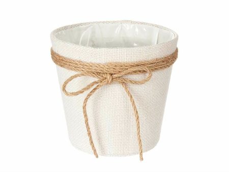 Cache-pot Lien Blanc Tissu 16 x 15 x 16 cm (24 Unités) Online